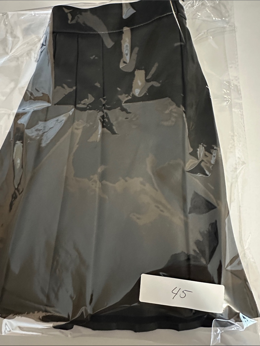 Mango MNG Black Pleated Faux Leather Mini Skirt Size S / US 5 - Picture 16 of 16